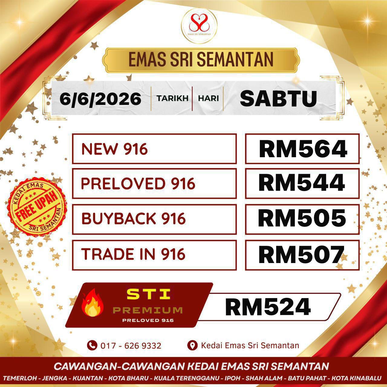Harga emas semasa